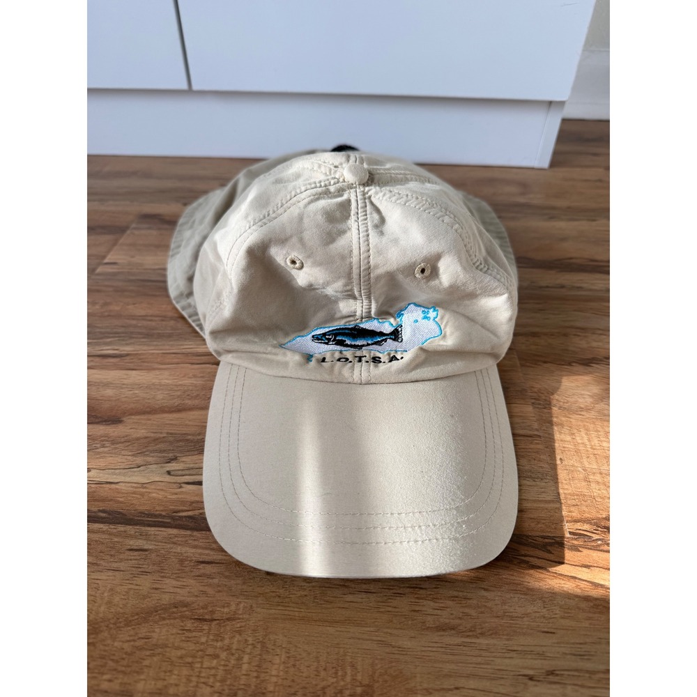 Adams Sunblock Collection Fishing Hat Tan Khaki L.O.T.S.A. Neck Flap UPF 50+